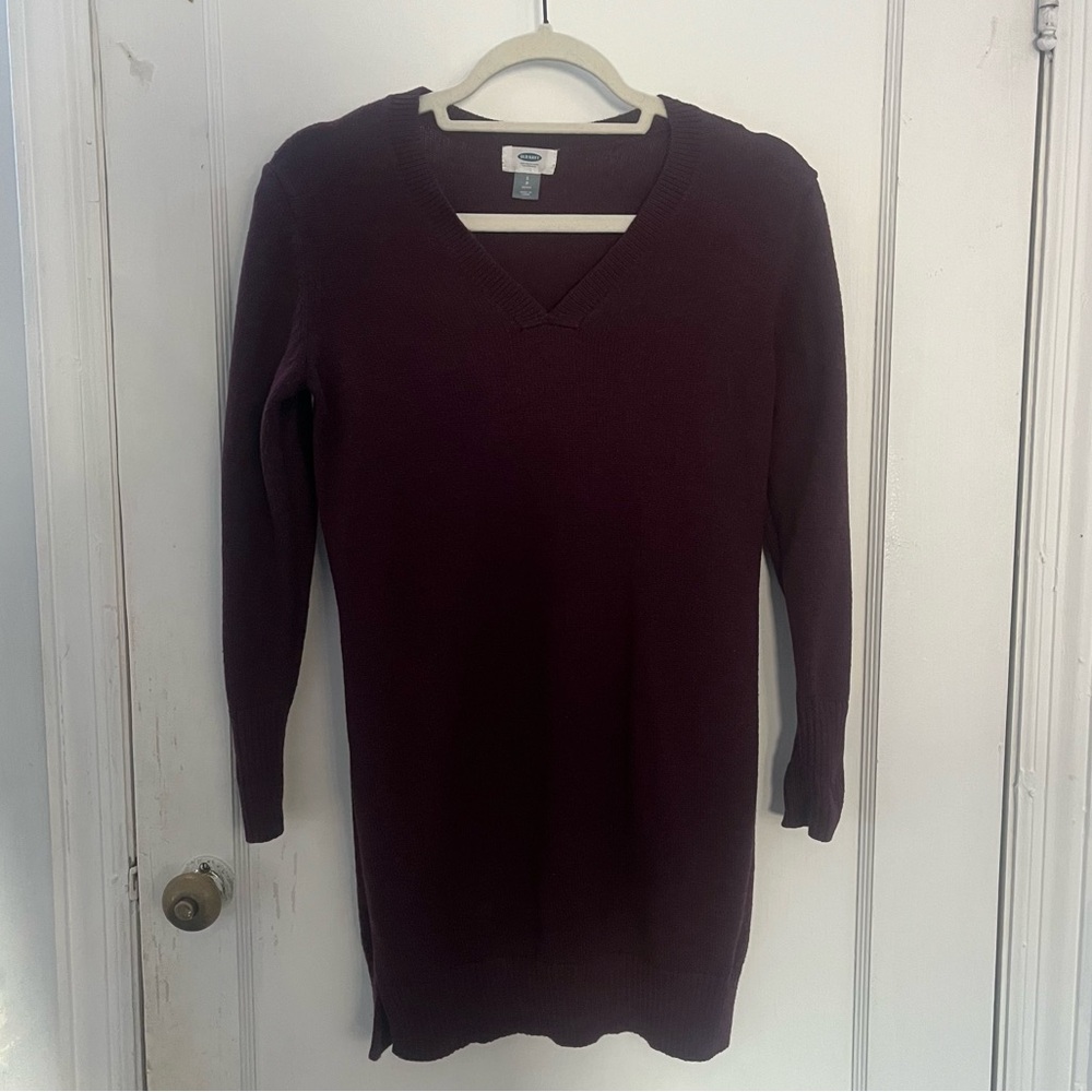 Old Navy burgundy sweater dress